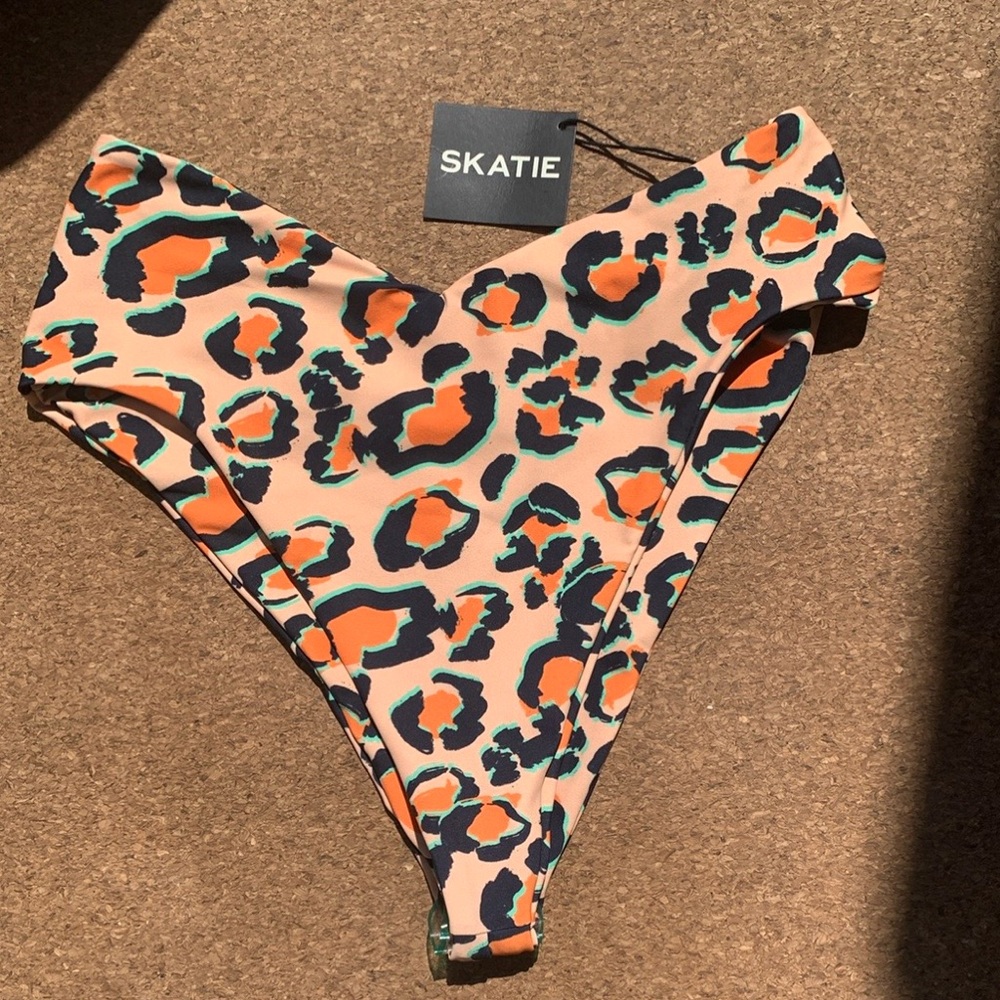 Skatie Leopard Print Monroe Bikini Bottom